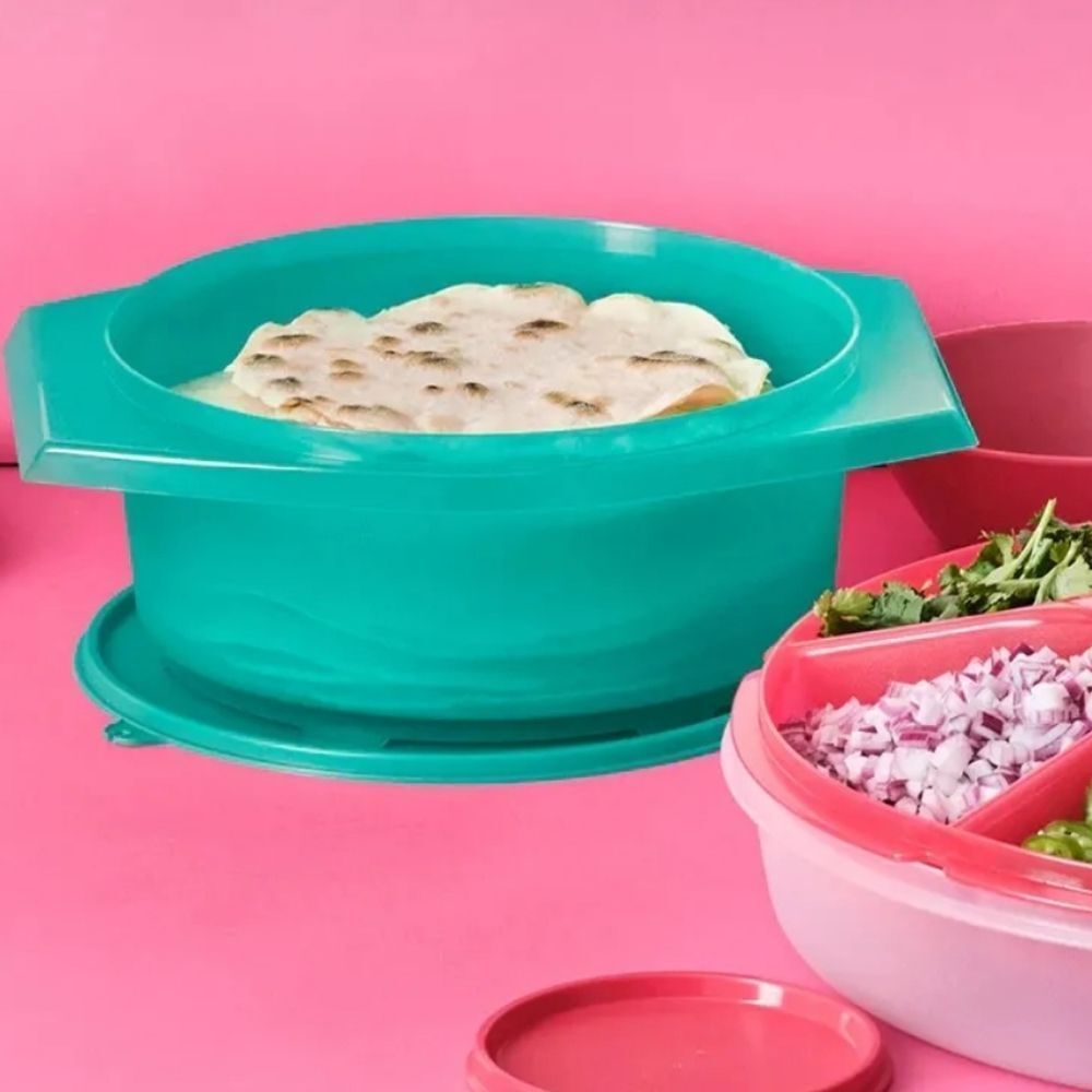 Tupperware Large Tortilla Keeper- Caribbean Blue